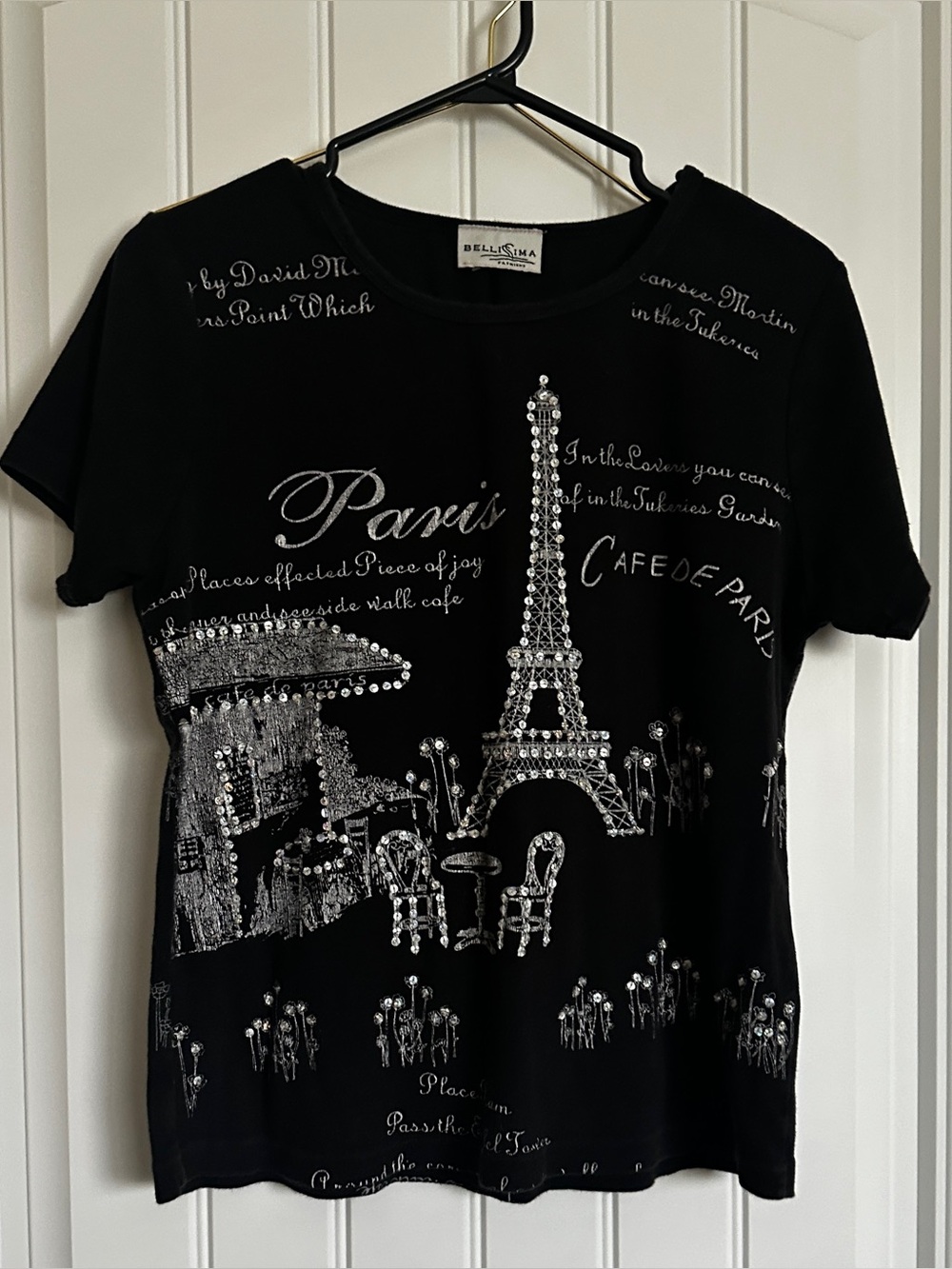 Paris Cafe Black Women's Short Sleeve Tee